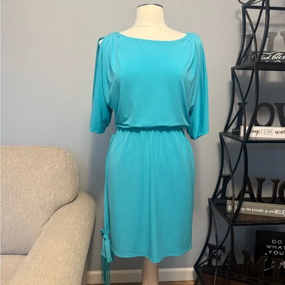 Jessica Simpson | Dresses | Jessica Simpson Turquoise One Shoulder Dress |  Poshmark